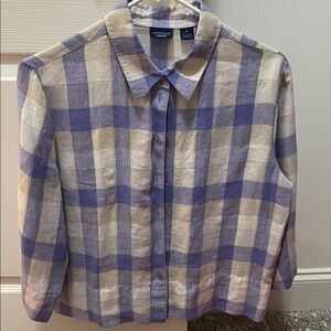 Westbound Lavender and Cream Checked Button-Down Shirt